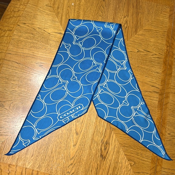 COACH Large Signature Silk Scarf - Picture 2 of 6